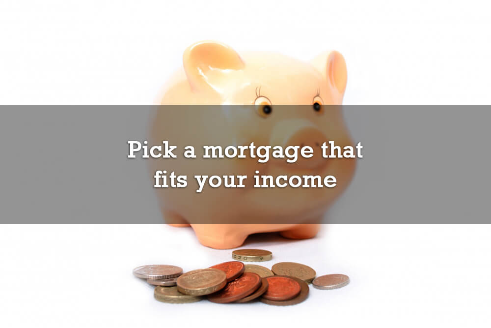 Pick a mortgage that fits your income